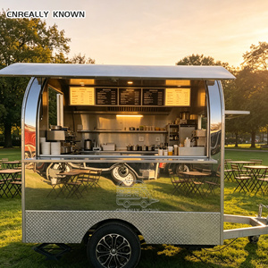 2025 Hot Sale Mobile Food Truck Trailer with Canopy Display Kiosk Fiberglass Construction for Snack Food & Chips in Australia - Product Image 2