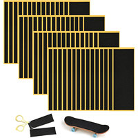 Bandes adhésives antidérapantes en mousse pour fingerboard, autocollants noirs non coupés pour planche de fingerboard 110x38mm 100x28mm, autocollants antidérapants auto-adhésifs