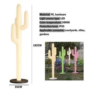 Patio exterior Villa Terraza Jardín Césped Lámpara de pie Diseño creativo <span class=keywords><strong>Cactus</strong></span> Lámpara de pie creativa para exteriores IP65 a prueba de agua - Product Image 6