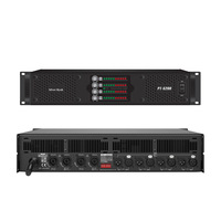 Amplificateur professionnel de scène DJ 4 canaux classe D en métal PT-5200 avec sortie stéréo haute puissance 2-8 ohms pour utilisation en extérieur