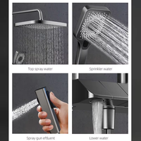 Système de douche encastré pour salle de bain, mitigeur de douche, robinet, nombre de poignées, thermostatique, encastré, ensemble de douche pour baignoire