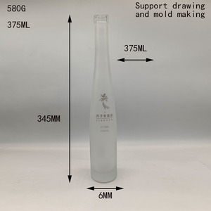 Chai thủy tinh thủ công mờ, in logo tùy chỉnh, đựng rượu <span class=keywords><strong>vodka</strong></span>, dung tích 375ml và 750ml, có nút chai, sản xuất bởi nhà sản xuất thiết kế thời trang. - Product Image 2