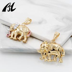 H38 H39 Nuovi Arrivi Gioielli Placcati Oro Ciondolo Charm Animale Gioielli Elefante Dorato - Product Image 4