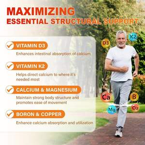 Tiktok Venta caliente Calcio Magnesio Gummies <span class=keywords><strong>D3</strong></span> <span class=keywords><strong>K2</strong></span> <span class=keywords><strong>Ca</strong></span> + 1200mg Suplemento sanitario sin azúcar Gummy Candy - Product Image 4