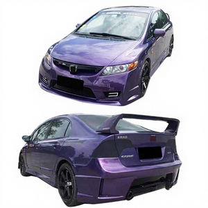 Kit de Carrocería Completo para Honda Civic Mugen 2006-2011, Kit de Mejora de Carrocería, Parachoques Delantero y Trasero Nuevos, Faldones Laterales, Parachoques de ABS - Product Image 2