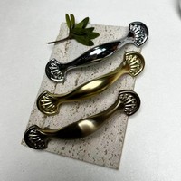 Poignées de meuble vintage européennes sculptées en forme d'arche, en alliage de zinc, multicolores, finition mate/polie, pour armoires et tiroirs