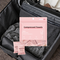 Portable Mini Tablette Compressé Jetable Spunlace Serviette De Visage Non Tissée Emballage Individuel De Style Bonbon À Séchage Rapide pour Le Maquillage