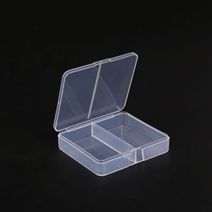 Contenitore per Componenti a 2 Scomparti, Organizzatore Trasparente in Plastica, Custodia per Piccoli Viti, Contenitore per Campioni, Classificatore di Utensili - Product Image 2