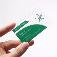 Cartes de visite personnalisées en PVC transparent givré, imprimées à l'écran avec logo, options de taille personnalisée en carton/carton duplex, à prix abordable