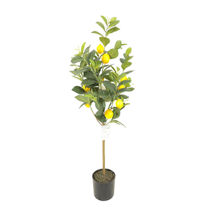 Hojas de árbol de limón Tropical Artificial de alta calidad CC hojas de plástico de tacto Real decoración de boda 037 - Product Image 2