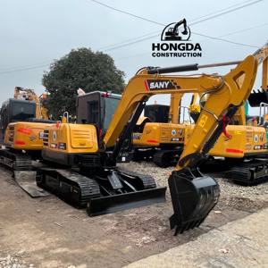 Mini pelleteuse sur chenilles Sany SY60C d'occasion Machines en bon état Moteur de pompe à engrenages en état de marche de 6 tonnes Poids en ordre de marche de 5 tonnes - Product Image 3