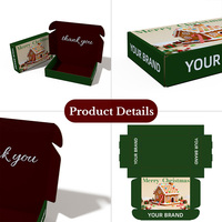 Vente en gros usine Nouveau design Taille personnalisée Logo Style Nouvel An Cadeau de Noël Dossiers ondulés Gaufrage Biodégradable