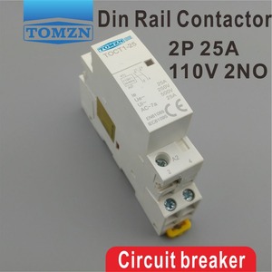 Contactor Modular de CA para Hogar, Montaje en Riel DIN, 2 Polos, 25A, 110V, Bobina 50/60Hz, 2NO, G845 - Product Image 2