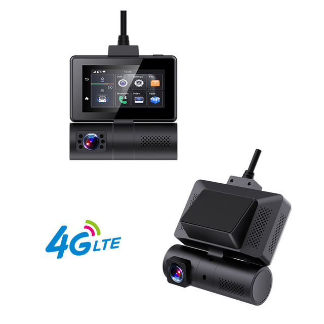 JFD-W17 3inch Touch Screen Live Streaming Dash Cam - Vehicle DashCam GPS Tracking, 4G, Dual Video, Front & Back Facing Cameras