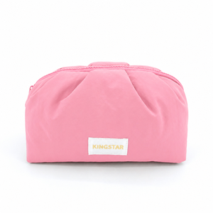 Fashion Korea Style Large Capacity Puffer Quilted Travel Portable Water Resistant Polyester Makeup <strong>Bag</strong> with Zipper and logo - Product Image 5