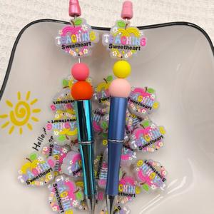 ลูกปัดซิลิโคนรูปแอปเปิ้ลสำหรับปากกา ปลอดสาร BPA เกรดอาหาร ผลิตตามสั่ง ขายส่ง - Product Image 3