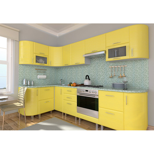 Stile americano modulare high gloss lacquer <span class=keywords><strong>disegni</strong></span> armadio da cucina di bordo di particelle di marmo per la vendita calda - Product Image 2