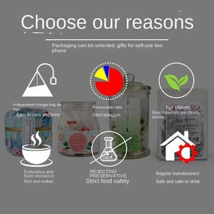 Fuente de fábrica al por mayor 350g melocotón té verde combinación de frutas pequeña bolsa triangular enlatada caja de hojas sueltas té perfumado de burbujas frías - Product Image 3