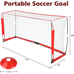 <span class=keywords><strong>Red</strong></span> <span class=keywords><strong>de</strong></span> Fútbol Portátil Tipo <span class=keywords><strong>Arco</strong></span> con Base <span class=keywords><strong>de</strong></span> Metal, Postes Verticales <span class=keywords><strong>de</strong></span> Fibra <span class=keywords><strong>de</strong></span> Vidrio Resistentes, Instalación Rápida y Fácil Plegado para Almacenamiento - Product Image 3