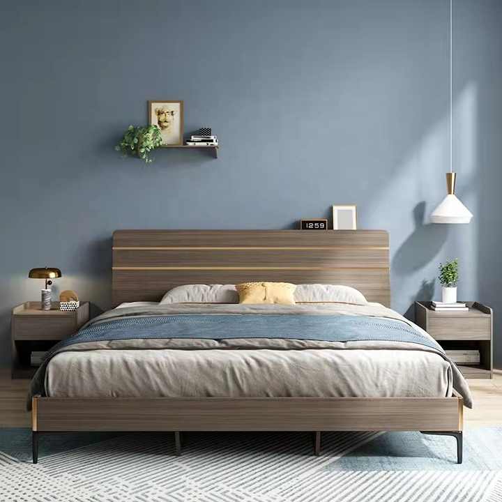 Double Designs Girls Flat Wholesale Full Vertical Wall Twin Mdf Board King Size Wooden Bed Frame for Home