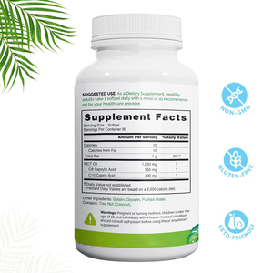 Capsules de gel mou d'huile de coco vierge OEM/ODM pour une peau et des cheveux sains, vitamine K2, capsule de gel mou, non destiné aux femmes enceintes, pour adultes - Product Image 2