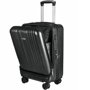 <span class=keywords><strong>Valise</strong></span> de <span class=keywords><strong>cabine</strong></span> 20 pouces de haute qualité, moderne et élégante, antivol, avec poche avant ouverte et port de charge USB - Product Image 6
