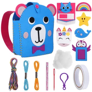 Jumon 7-Piece Animal Needle Felting Supplies Kits with Tools for Kids-Educational DIY Wool Felt <b>Cloth</b> <b>Doll</b> Making Kit JSD-15 - Product Image 4