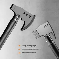 Ensemble de haches pliantes portables multifonctionnelles, outil de survie tactique pour le camping, la randonnée et les situations d'urgence, en alliage d'aluminium