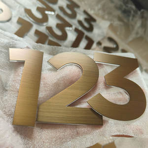 Segnaletica Personalizzata in Alluminio Spazzolato per Camere d'Albergo, Targa con Numero di Stanza in Acciaio Inox Tagliato al <span class=keywords><strong>Laser</strong></span> - Product Image 2