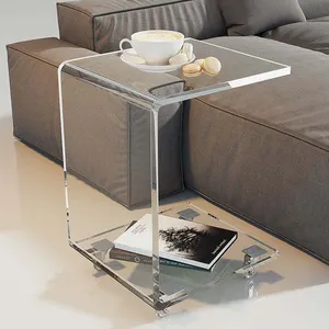 Klarer acryl-Stuhl fürs Wohnzimmer Beistelltisch Schlafzimmer Tischfelgen Acryl-Buchständer