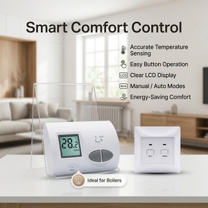 <span class=keywords><strong>Termostato</strong></span> Moderno <span class=keywords><strong>Wireless</strong></span> RF 868 MHz per Riscaldamento a Pavimento a Bassa Temperatura, Garanzia 3 Anni, Facile Installazione, 230V - Product Image 1