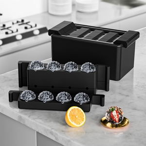 Mới lạ chậm nóng chảy <span class=keywords><strong>Sphere</strong></span> <span class=keywords><strong>Ice</strong></span> khuôn làm cho 8 tinh thể rõ ràng <span class=keywords><strong>Ice</strong></span> Balls cấp thực phẩm Silicone lớn <span class=keywords><strong>ice</strong></span> cubes cho whisky - Product Image 4