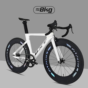 Vélo à pignon fixe BXT 700C, vélo de route avec frein à disque avant/V-brake, vélo de piste à vitesse unique en fibre de carbone, léger - Product Image 6