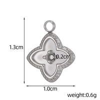 Connecteurs de breloques trèfle multi-styles D491 en acier inoxydable doré, accessoires floraux avec double trou pour le bricolage