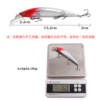 Leurre Laser Artificiel Dur pour Pêche en Eau Douce, Lancer Longue Distance, Surface, ABS Minnow 15.2cm 15g, Trois Hameçons, pour Achigan