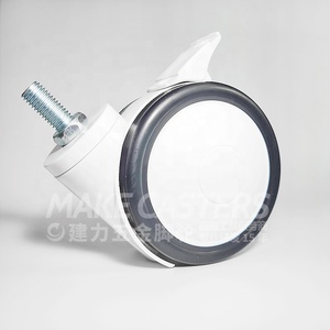 Medium Duty Caster Medical Casters Mute Hospital Bed Swivel Caster <strong>Wheels</strong> Treated Stem 2.5" <strong>3</strong>" 4" 5 Inch TPU with ABS Core - Product Image 6