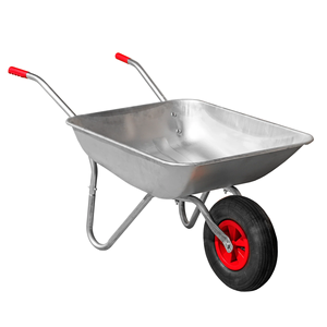 <span class=keywords><strong>Carretilla</strong></span> de Jardín de 65 Litros de Acero Galvanizado con Ruedas - Product Image 1