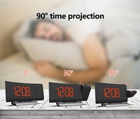 Jam Alarm Pintar LED Grosir untuk Dinding, Langit-langit, Meja, dengan Fitur Proyeksi, Suara, Snooze, dan Temperatur
