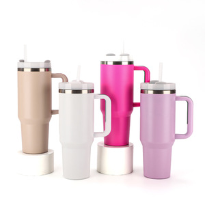 Ly giữ nhiệt kim loại 40oz tùy chỉnh, cốc du lịch bằng thép không gỉ cách nhiệt, bình nước cách nhiệt 304, ly giữ nhiệt 40oz có tay cầm và nắp ống hút - Product Image 4
