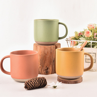 Tasses à lait en porcelaine nordique colorées personnalisées de 13 oz, mugs à café en céramique givrée avec logo imprimé et motif moucheté pour usage quotidien