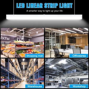 30W-80W CCT sintonizable tira de LED seleccionable Luz de Bahía baja 4ft-8ft luces de listón con 3500K-5000K 60W 70W 40W 35W lámpara - Product Image 6