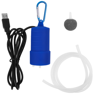 Pompe à air pour aquarium BARST JIER USB, ultra-silencieuse, en plastique/silicone, cylindrique, pour la création de brume, pour aquariums, extérieur, bureau - Product Image 1