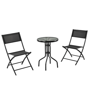 Modern Fabric Outdoor/Patio Furniture <b>Balcony</b> Bistro Set 3 Piece <b>Tables</b> and Chairs for Villa - Product Image 1