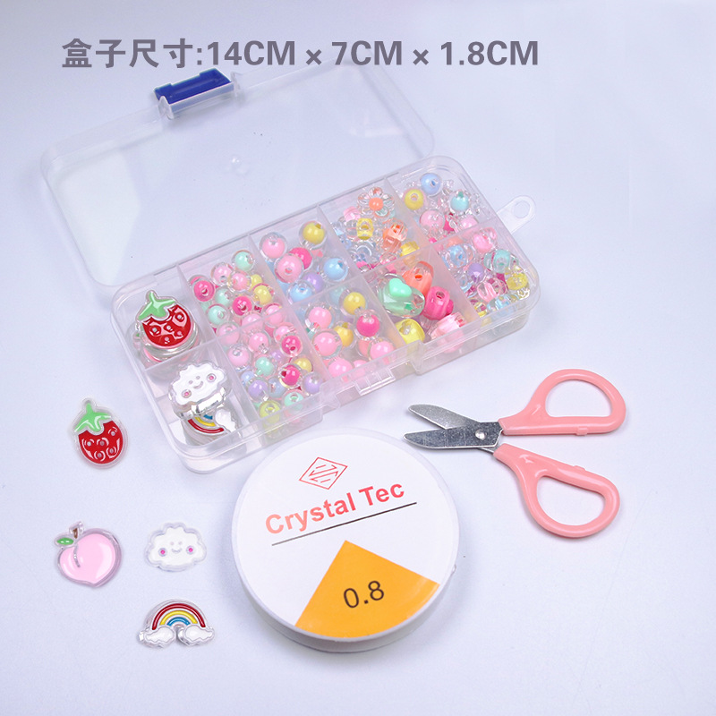 10 perles de couleur grille