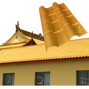 Tejas Tradicionales para Techos, Materiales de Construcción, Techo de Plástico Estilo Chino Antiguo, Tejas Doradas - Product Image 3