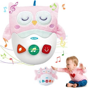 Nouveau-né bébé musical allumer hibou jouets doux animaux en peluche jouets en peluche pour 6 à <span class=keywords><strong>12</strong></span> <span class=keywords><strong>mois</strong></span> infantile bébé cadeaux - Product Image 1