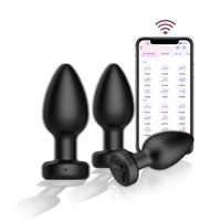 Fernbedienungsfähiger Weicher Silikon-Analplug Männlicher Prostata-Massagestab Erwachsenen-Gay-Produkte Vibrierendes Analsex-Spielzeug