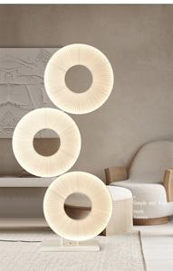 Lampe de sol créative de style italien de luxe avec lumière ambiante circulaire, design de grande roue, éclairage circulaire intérieur, lampe de bureau décorative à LED - Product Image 6