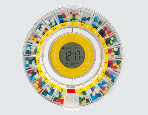 Distributeur automatique de pilules Bluetooth avec gobelets amovibles, 21 compartiments, clé de verrouillage pour vitamines, compléments alimentaires et plus encore - Product Image 1