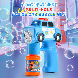 Pistolet à bulles voiture <span class=keywords><strong>de</strong></span> <span class=keywords><strong>police</strong></span> multi-trous clignotant d'usine en gros Pistolet à bulles électrique automatique pour enfants Jeu intérieur extérieur - Product Image 2